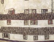 Egon Schiele Faqade of a House (mk12) oil painting on canvas